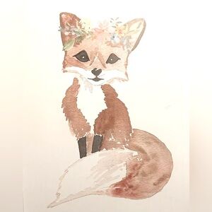 Fox Watercolor Print